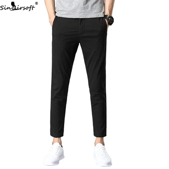 

Men's Spring And Autumn New Cotton Thin Section Young Men's Waist Trousers Fashion Trend Slim Wild Casual Pants Men