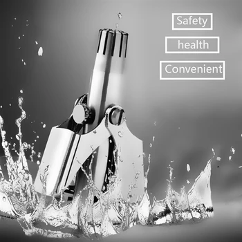 

Silver Manual Washing Vibrissa Device Safe Mechanical Nose Hair Trimmer Shaving And Hair Removal Portable Vibrissa Razor