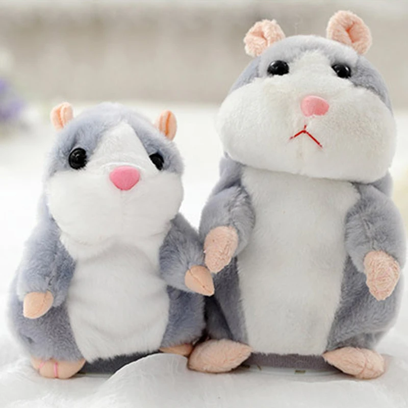 Children Boys Girls Learn Talk Walk Cotton Electric Hamster Shake Nod Voles Dolls Figurine Home Decoraton Kids Plush Toys Gift