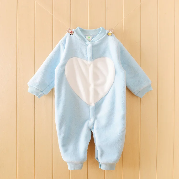 Baby velvet spring autumn one-piece suit baby boy girl pajamas newborn warm winter infant rompers