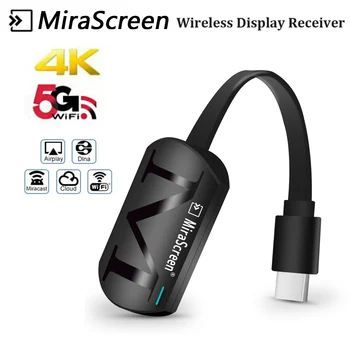 

AMKLE Mirascreen G4 2.4G 5G 4K Wireless HDMI Dongle TV stick Miracast Airplay Receiver Wifi Dongle mirror Screen streamer cast