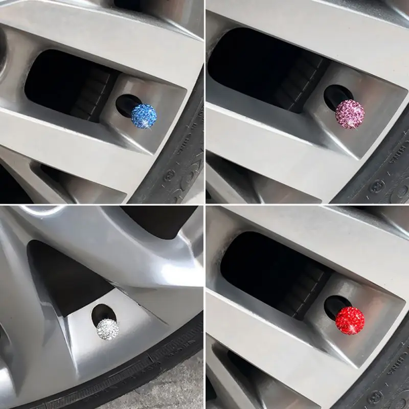 Новые 4 шт/партия мягкие глиняные стразы колпачки для автомобильных шин алмазные блестящие пылезащитные крышки автомобильные аксессуары