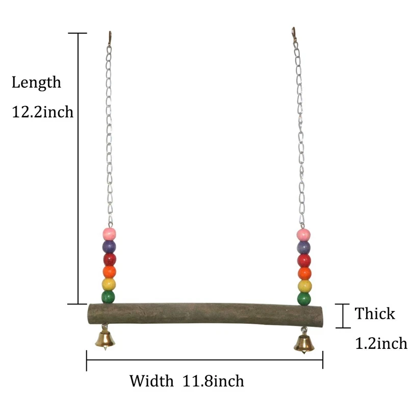 Chicken Swing Wooden Colorful Chicken Toys For Hens Bird Parrot Trainning Large Bird Parrot Trainning