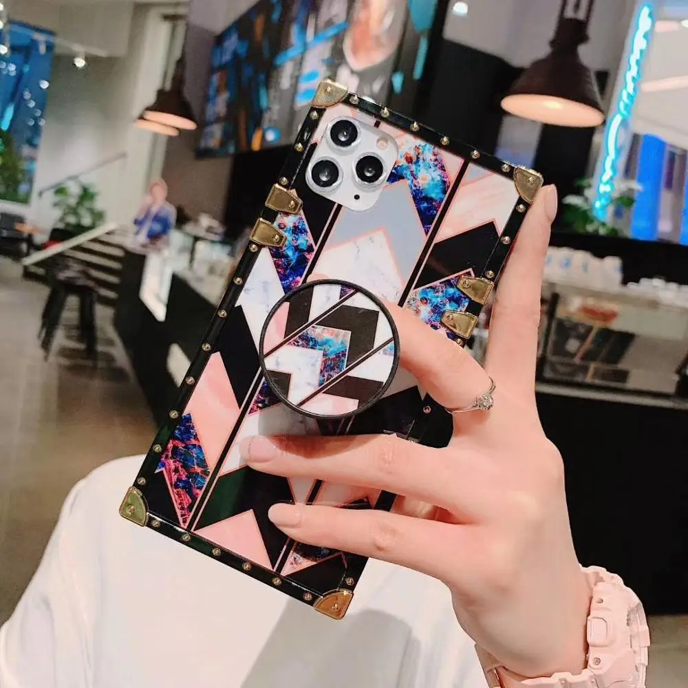 Европейский геометрический узор в виде губ для samsung s8 s9 s10 plus чехол для телефона ударопрочный note 8 9 10 мягкий чехол женский подарок - Цвет: A