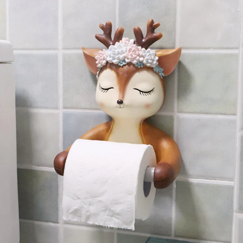 Держатель для туалетной бумаги Sika в виде оленя настенный поднос ванной комнаты