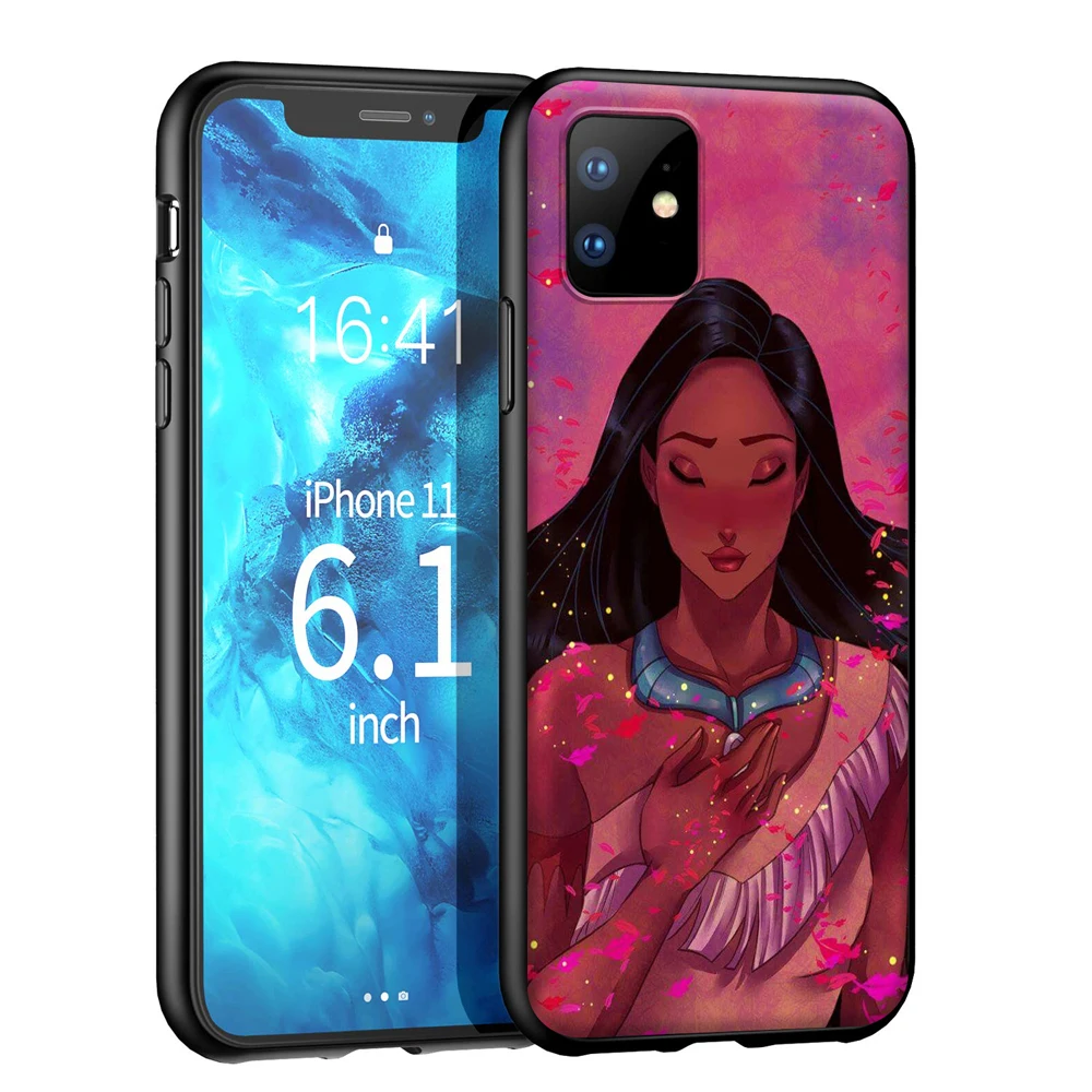 Силиконовый мягкий чехол YIMAOC Покахонтас для iPhone 12 Mini 11 Pro XS Max XR X 8 7 6 6S Plus 5 5S
