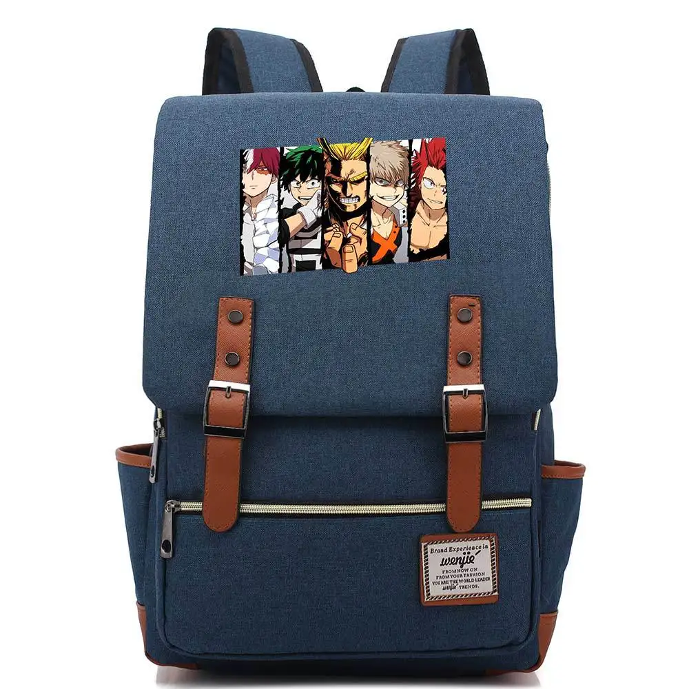 My Hero Academy элегантные брезентовые школьные рюкзаки Bookbag аниме женский милый рюкзак большой дорожный рюкзак мужской нейлоновый рюкзак для ноутбука