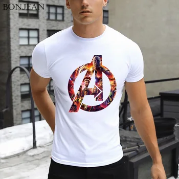 

Oversized Avengers T Shirt Men Super Hero Iron Man Captain America Thanos Black Widow Marvel Harajuku Summer Tee Top Streetwear