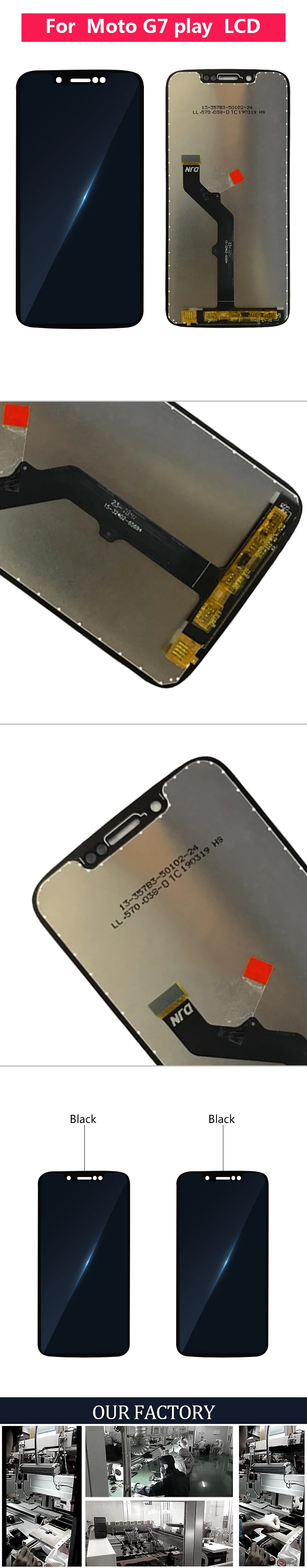 Для Motorola Moto G7 Play lcd сенсорный экран дигитайзер для Motorola Moto G7 Play запасной дисплей на замену частей 5," дюймов