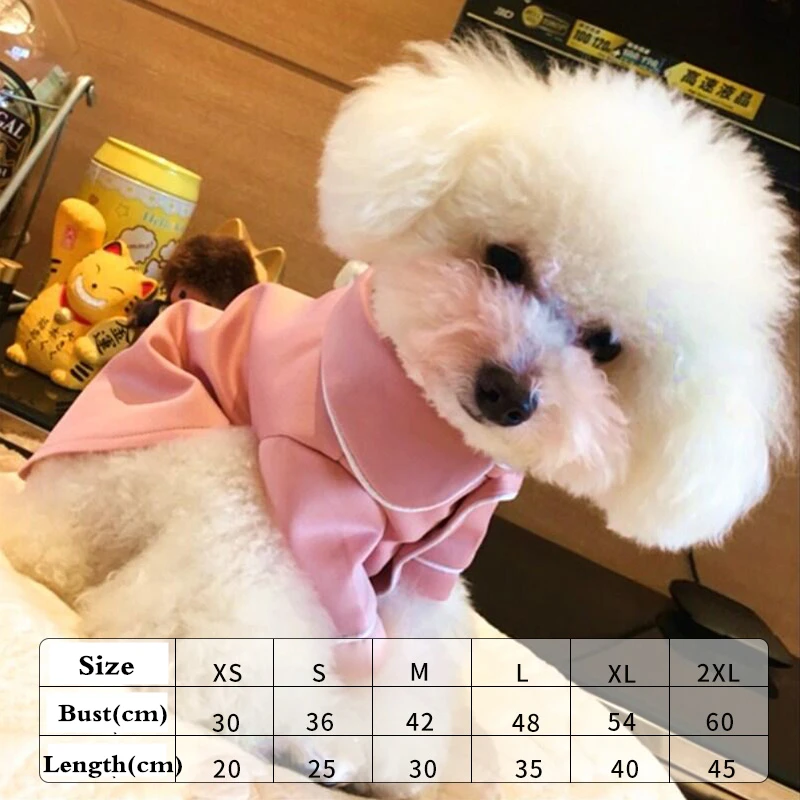 Pink Теплая Пижама для домашних собак мягкий свитер для кошек Одежда для маленьких собак Толстовка для собак(S56 - Цвет: Pink
