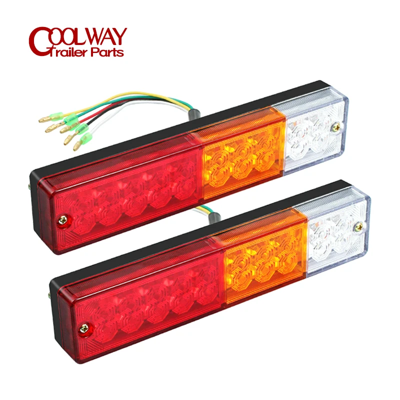 12V 20 LED Trailer Truck Bus Van Stop Rear Tail Indicator Lights Reverse Lamp