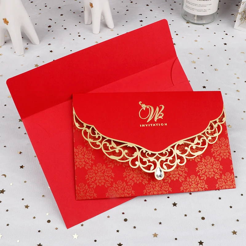 Laser Cut Wedding Invitation Card DIY Bussiness Greeting Card 1pcs