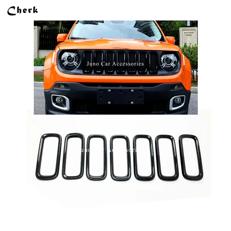 Новинка! ABS материал УФ Защита для JEEP RENEGADE 2015 2016 2017 передняя решетка отделка