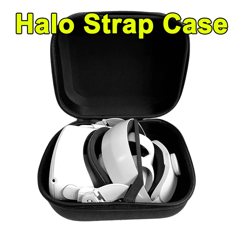 Gran venta Bolsa de almacenamiento de correa portátil Halo para Oculus Quest 2, funda de protección dura EVA con mango, accesorios VR 7WJoRqQ1VDa