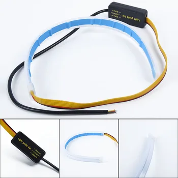 

Universal LED Light Strip Eyebrow Headlight Daytime Running For Car SUV Motor