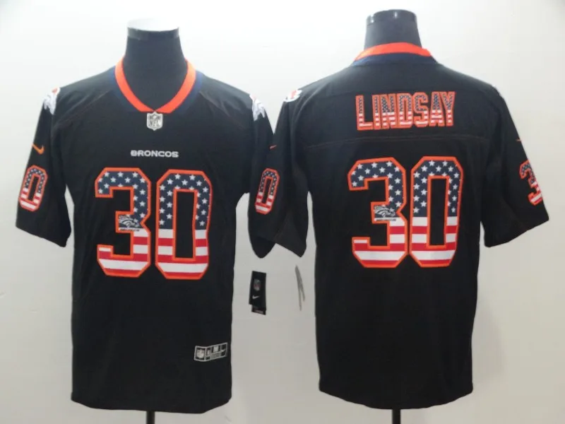 AS PICTURE Мужские футболки Denver Phillip Lindsay Broncos - Цвет: AS PICTURE