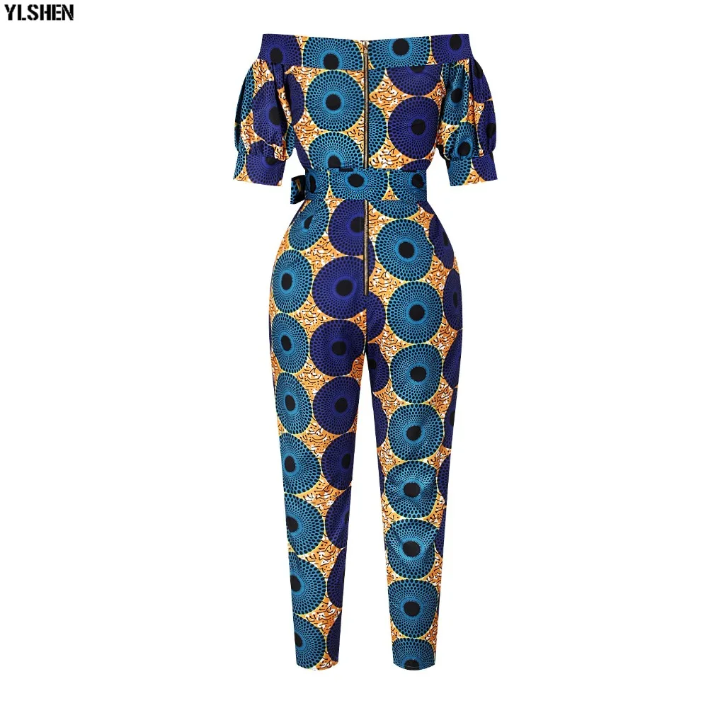 Dashiki African Clothes for Women Traditional Print  Jumpsuit Dresses Basin Riche Clothing Vetement Robe Africaine Femme 2019 32