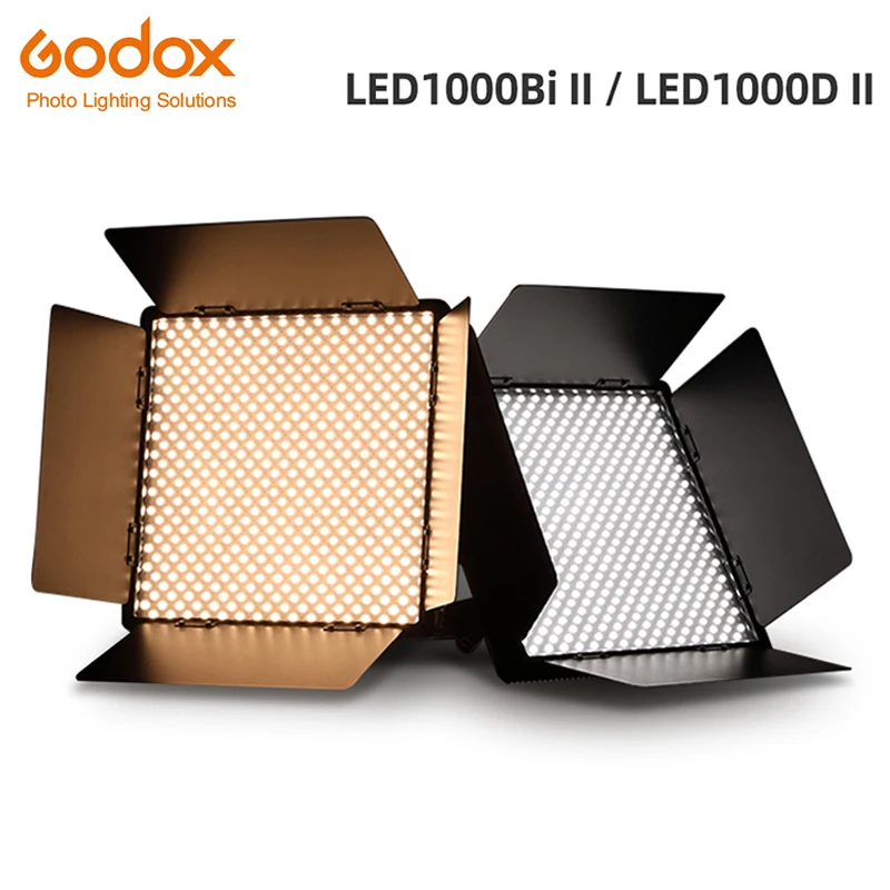 US $449.00 Godox LED1000BI II BiColor LED1000D II Version LED Video Light DMX Port CRI 96 TLCI 98 With Remote Control LED Continuous Light