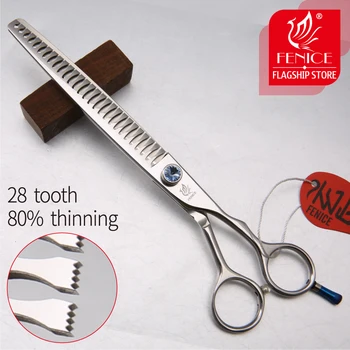 

Fenice 7.0/7.5/8.0 inch Professional Dogs Grooming Scissors Thinning Shear for Dogs/Cats Thinning Rate 80%