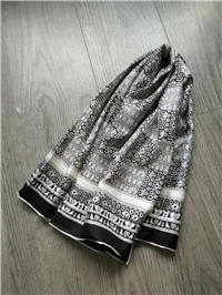 Новое поступление модный бренд классический узор шелковый шарф 90*90 см квадратная шаль саржевая обертка для женщин - Цвет: as picture