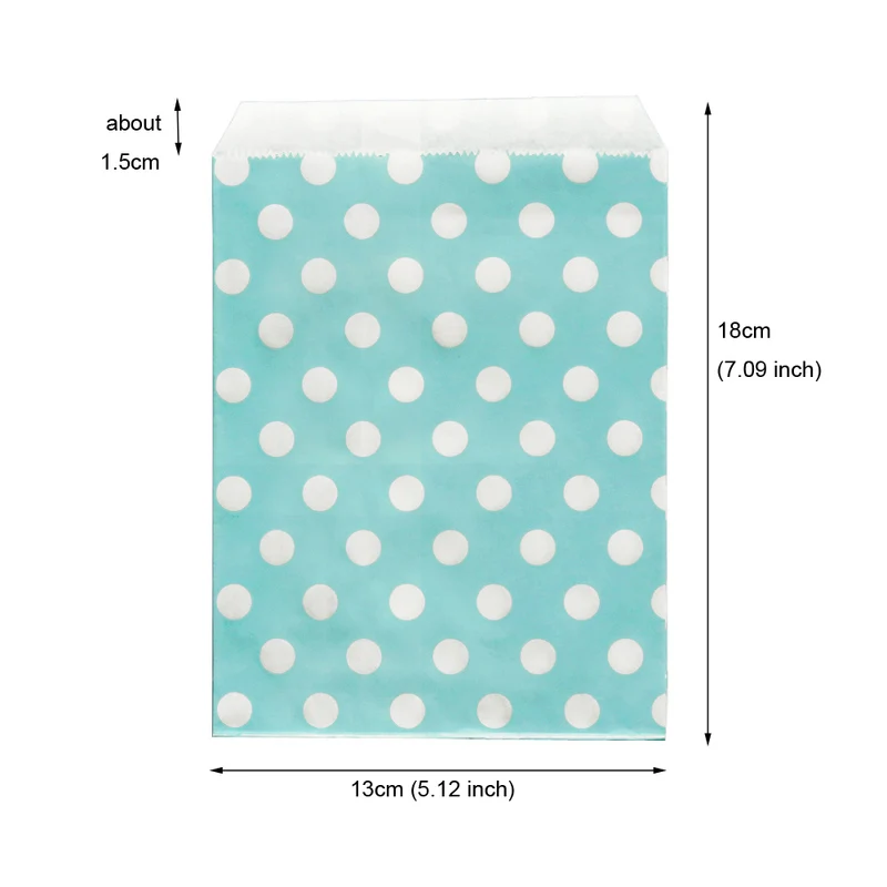 light blue 100 шт крафт-бумажный пакет для еды плоский горошек Полосатый шеврон Тхак вы Подарочный пакет свадебное угощение крафт бумажные пакеты для попкорна упаковка - Цвет: light blue