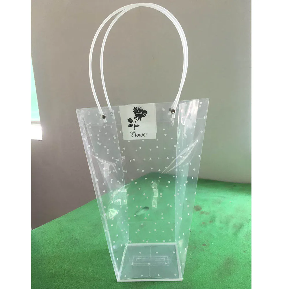 

Succulent Plant Concise Clear Valentine's Day Gift Pack Plastic Flower Packaging Transparent Party Dots Decoration Waterproof