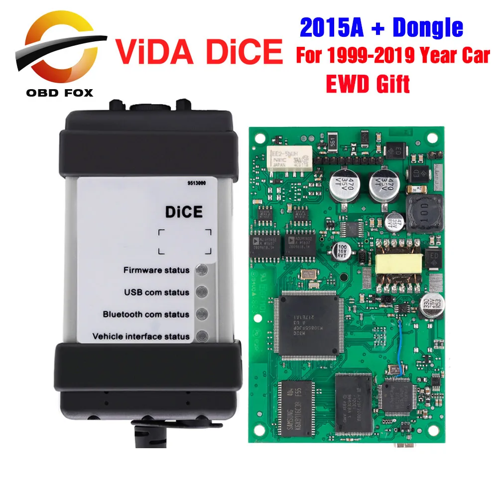 VIDA DICE 2015A + ключ диагностический инструмент полный чип зеленая плата поддержка