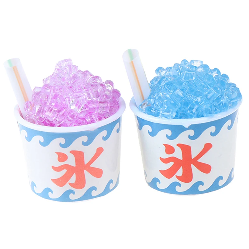 1pc Dollhouse Miniature Drink Ice Cream Cups Set Model Pretend Play Mini Food Fit Play House Toy Doll Accessories