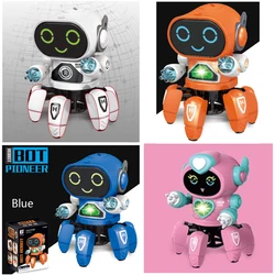 Robot à 6 griffes pour garçons et filles, jouet éducatif pour enfants, danse, véhicule léger avec LED, musique, cadeau de noël, nouveau, 2022 