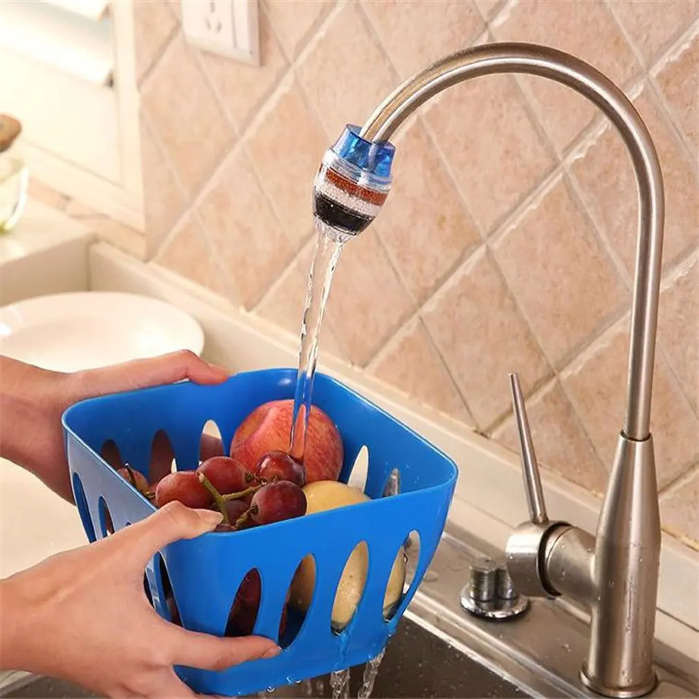 Activated carbon Water Filter Faucet Splash Nozzle Water-saving Shower Bath Valve Filter Devices Three-layer filter cleaner