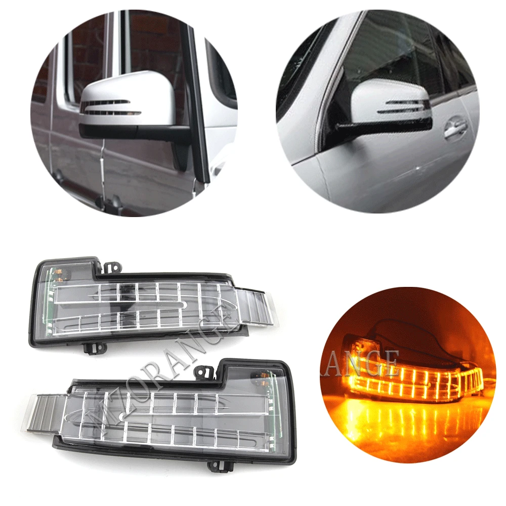 Pair LH+RH Mirror Turn Signal Lamp Light For Mercedes W164 ML350