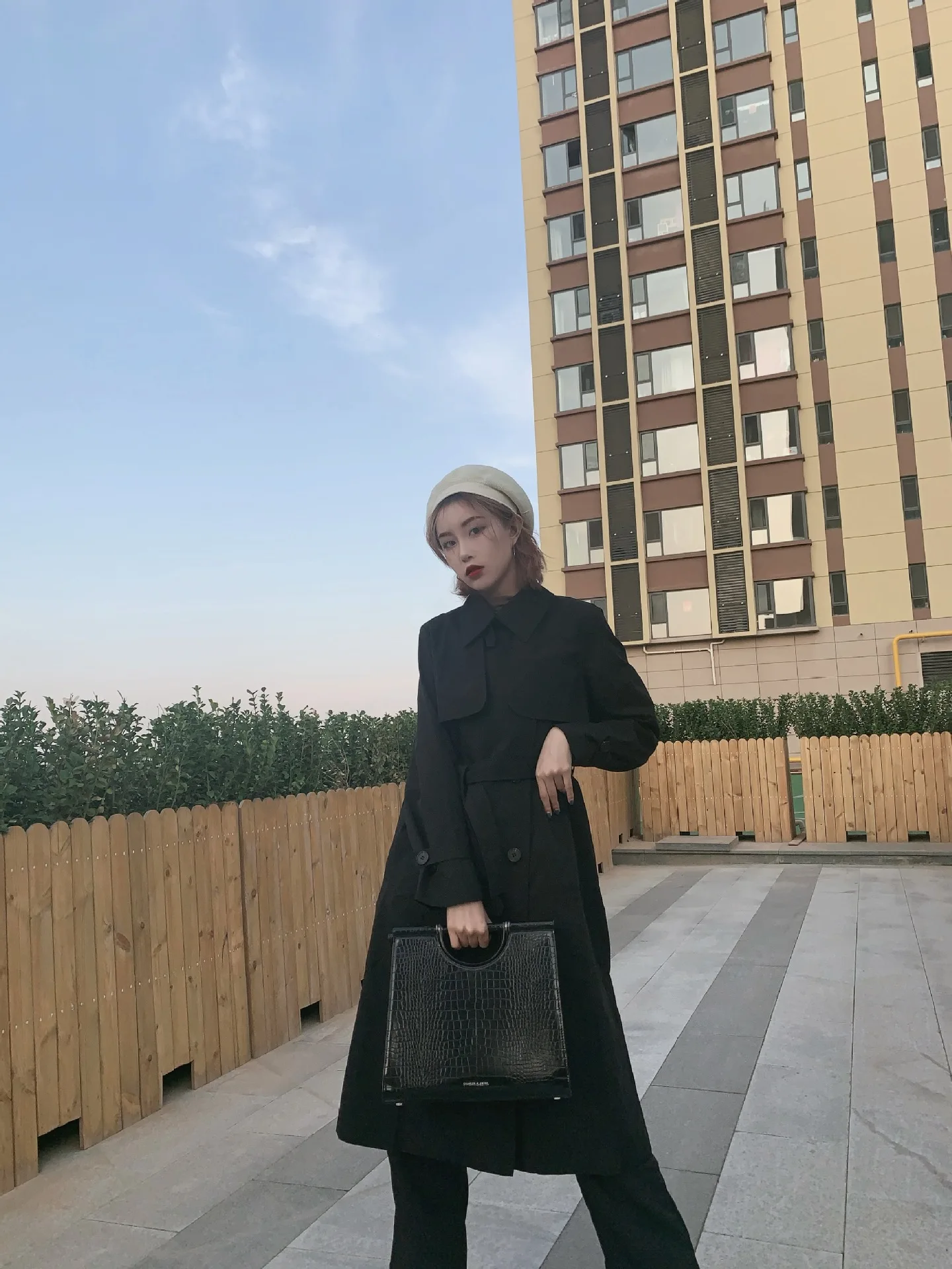 Южная Корея Dongdaemun стиль Модное осеннее женское двубортное свободное повседневное пальто на шнуровке Тренч