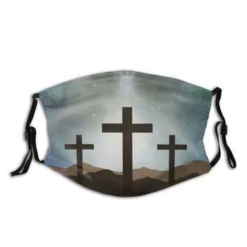 

Dust Mask With Filter PM 2.5, Holy Cross Mouth Cover Reusable Protection Dust Washable Masks