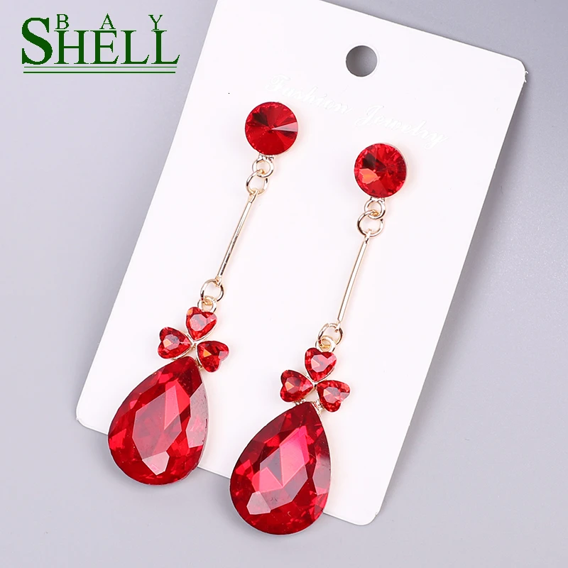 Серьги-подвески в виде ракушки bay с кубическим кристаллом женские простые белые