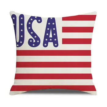

4Pcs Letter Decorative Pillow Cushion Covers Pillowcase Cushions for Sofa Linen Pillowcover Independence Day decorative