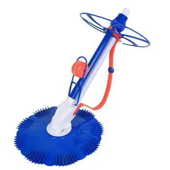 

Portable Automatic Swimming Pool Cleaner Vacuum Sweeper Powerful Suction for Removing Pool Debris Cleans Floors Walls Steps