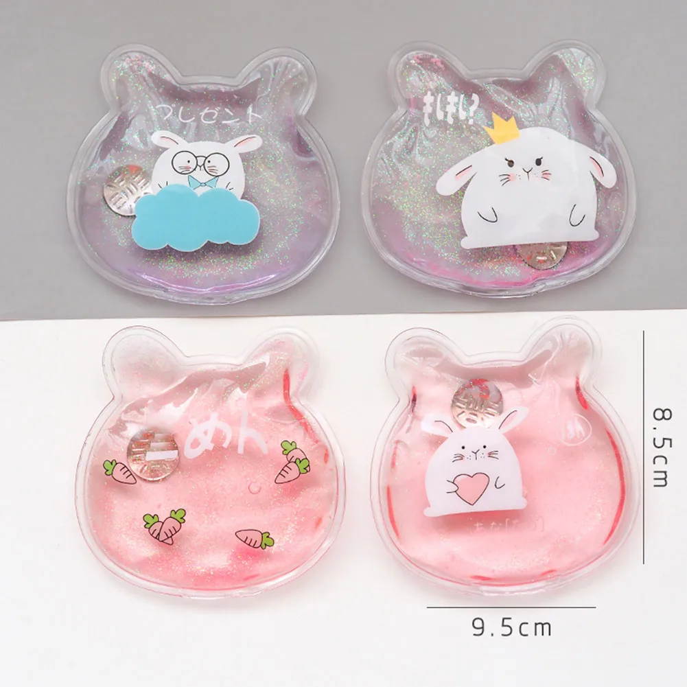rabbit Милые плотные перчатки Handschoenen Мини Зимние многоразовые гелевые грелки для рук милые забавные слова печати Мгновенный нагрев пакет грелка AIC88 - Цвет: rabbit