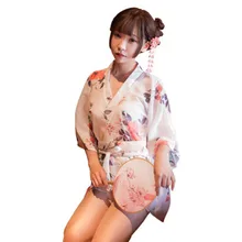 Лучший японский стиль костюм M XL XXL кимоно apon, сексуальный костюм косплей, костюм юката кимоно; Сексуальное белье принтованная шифоновая домашний халат для взрослого