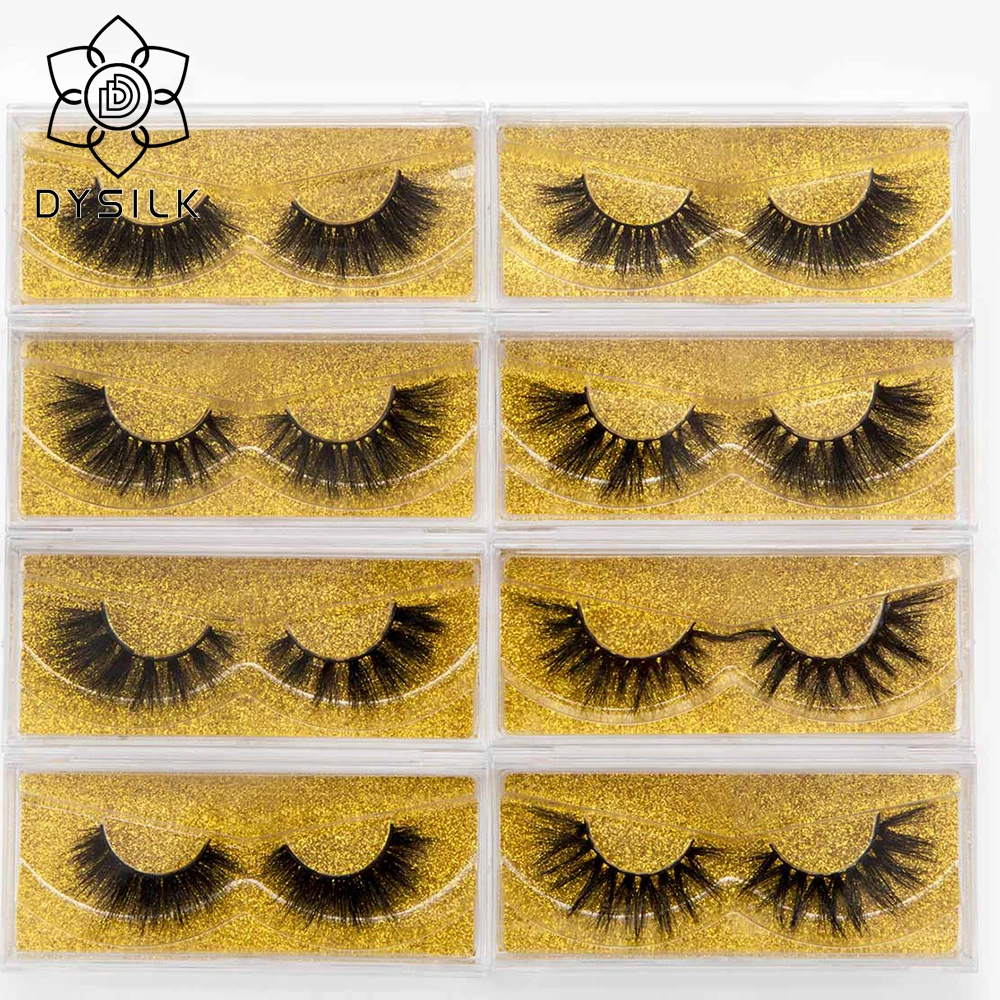 DYSILK норковые ресницы 3D ультра пушистые норковые Накладные ресницы ручной работы многоразовые бескровные ресницы