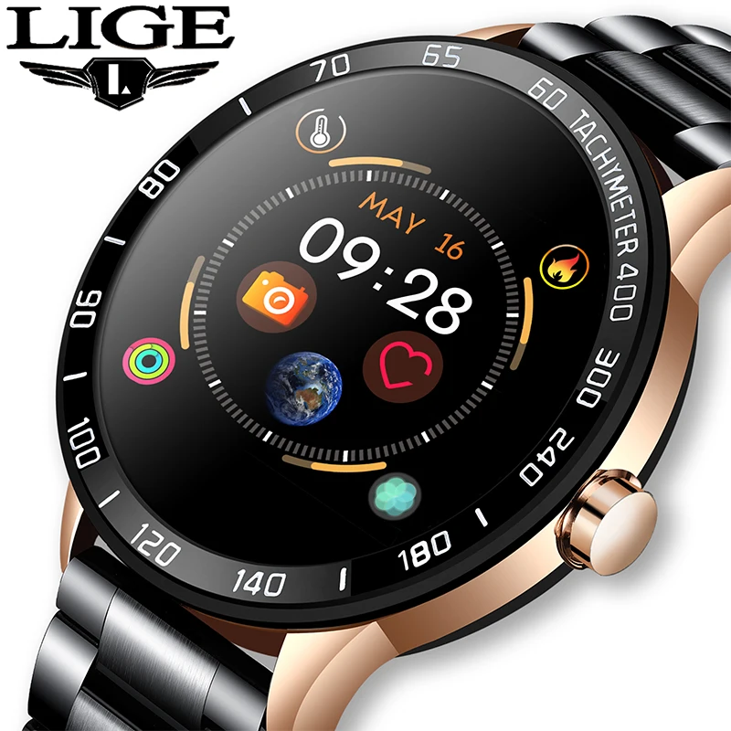 Мужские умные часы LIGE Neue спортивные Смарт с шагомером reloj inteligente +