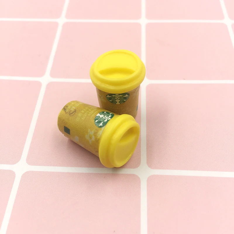 yellow 20 шт./лот, 3D кофейная чашка, полимерный кабошон, миниатюрная имитация поддельной еды, сделай сам, украшения для скрапбукинга, аксессуары: 15*21 мм - Цвет: yellow