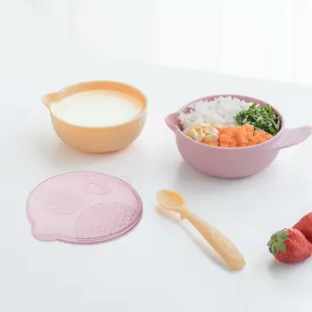 

Kidlove Portable Baby Kids Cute Cartoon Double Layer Feeding Bowl Tableware Set