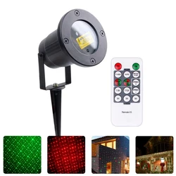 Lumière laser étanche à LED ac 110V ~ 220V, ciel étoilé de noël, lumières Laser rouge et vert de noël, fête de jardin en plein air, décoration de noël 