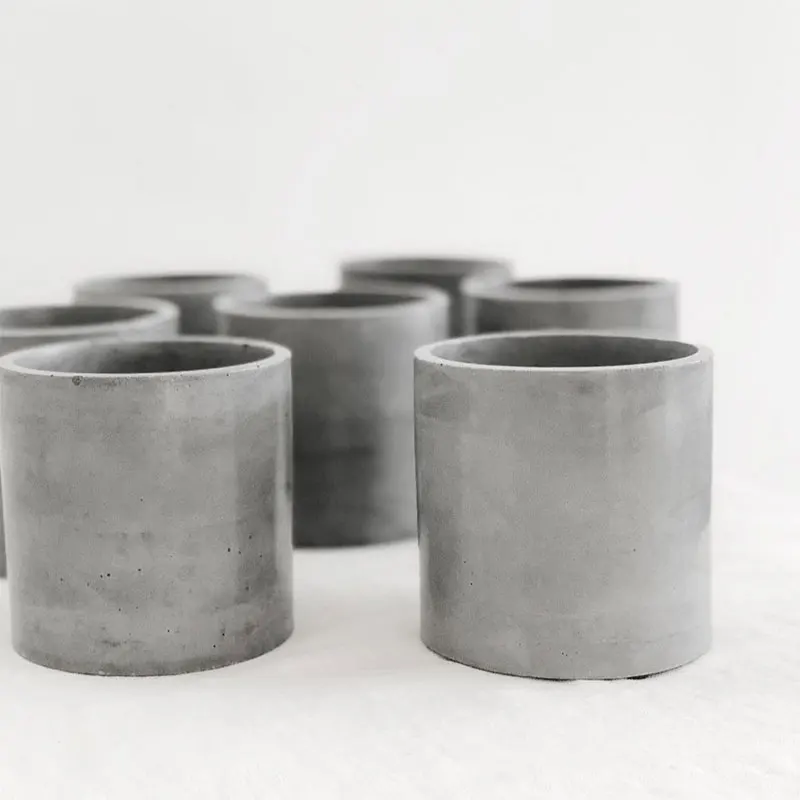 Round Cement Candle Vessel Mold DIY Concrete Candle Cup Mold Nordic