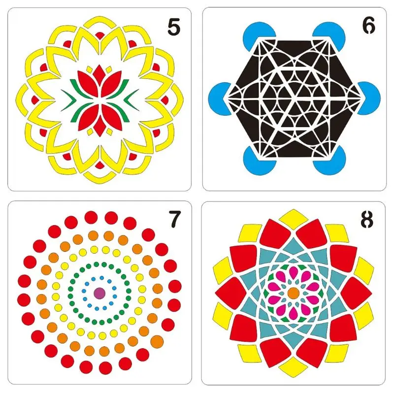 

16pcs/set Mandala Painting Templates Stencils for DIY Rock Scrapbook Embossing