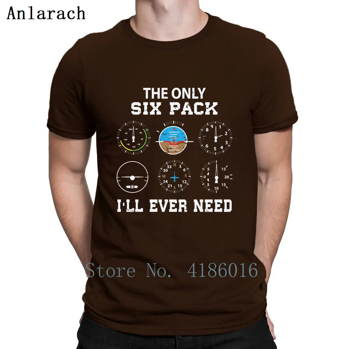 Funny Pilot Shirt Gift T Shirt Spring Vintage Designer S-5xl Comfortable Graphic Natural Cotton Shirt - Цвет: coffee