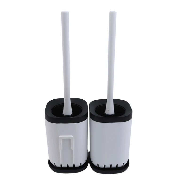 Plastic Toilet Brush Soft Bristle Bathroom Toilet Brush Holder Set Clean Tool Durable Toilet Cleaning Brush Set