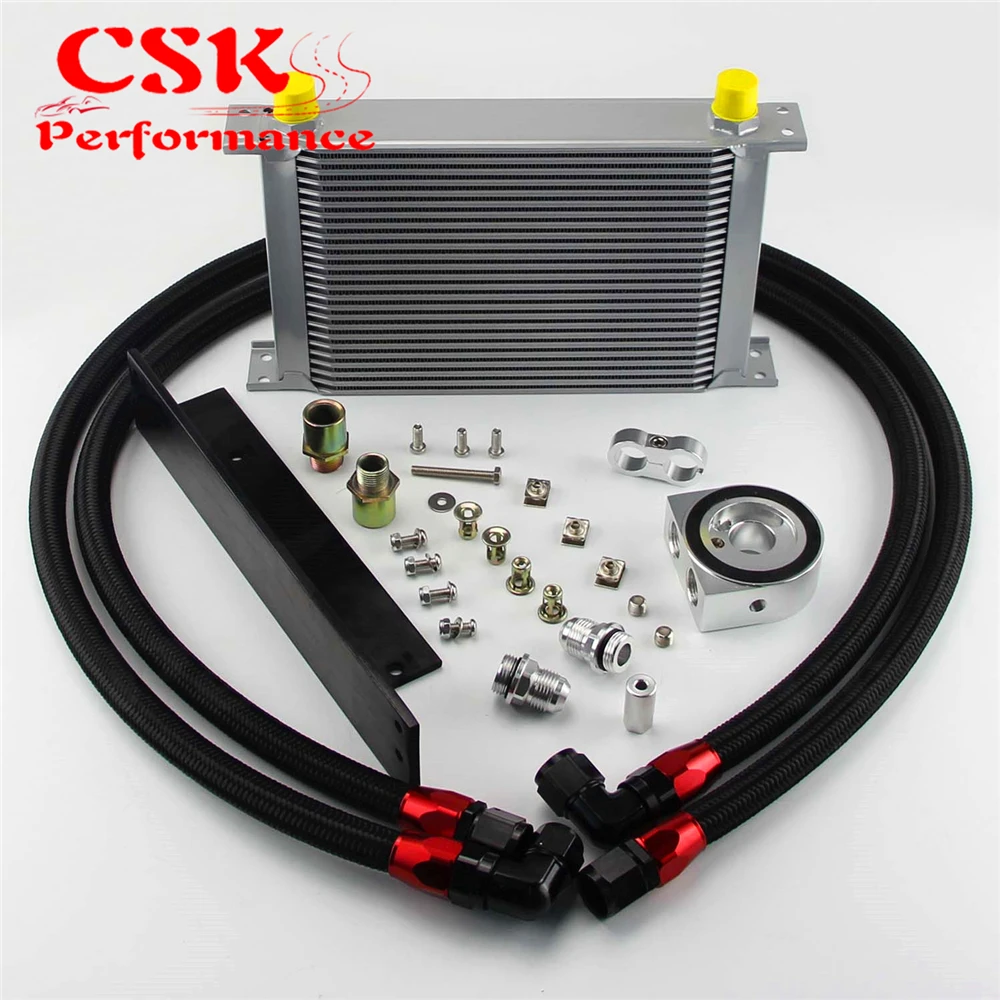 Best Price 25 Row Bolt On Oil Cooler Kit Fits For Nissan Fairlady 03-08 350Z VQ35 / 2009-2017 370Z VQ37 Black / Silver