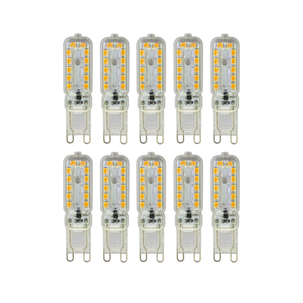 10pcs/lot G9 LED Spotlight Bulb AC220-240V Chandelier Light 360 Degree Lighting 24 LEDs 2835SMD Replace Halogen Lamp