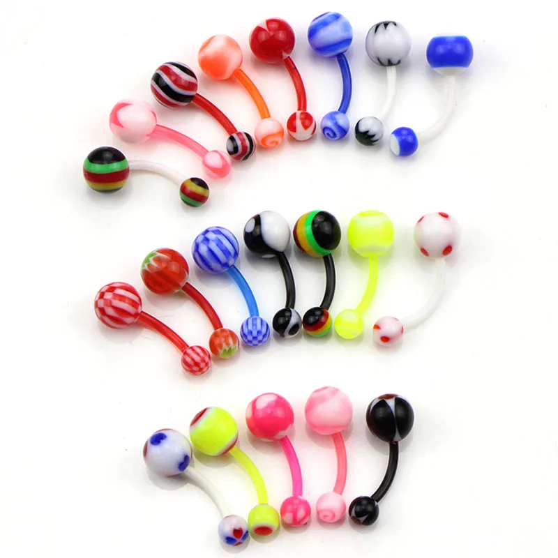 20 шт. силиконовые серьги-гвоздики для пирсинга живота | Украшения и аксессуары